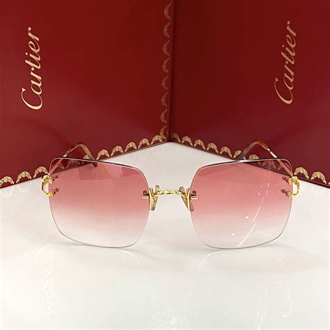 women cartier sunglasses|cartier rimless glasses women.